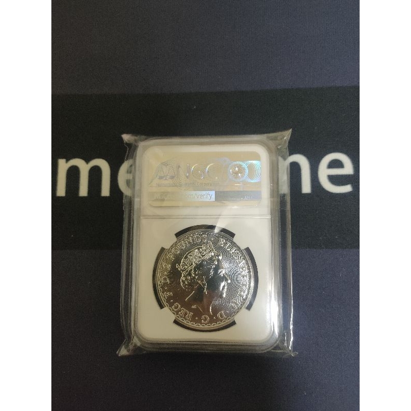 評級幣 保真2018年英國大不列顛女神1盎司銀幣NGC MS-66