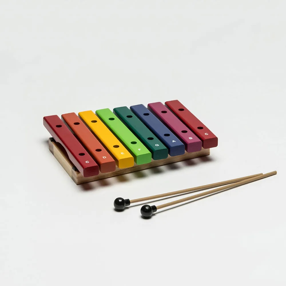 【凱米樂器】桌上型小木琴 15音 8音 木琴 彩色鍵盤 原木鍵盤