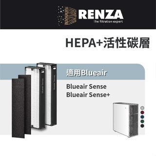 適用Blueair Sense Sense+ 空氣清淨機 Smokestop 2片HEPA+2片活性碳濾網 濾芯