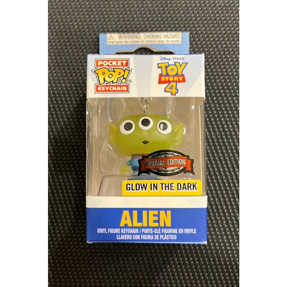 【玩具收藏】夜光三眼怪 Alien Funko pop 鑰匙圈 玩具總動員