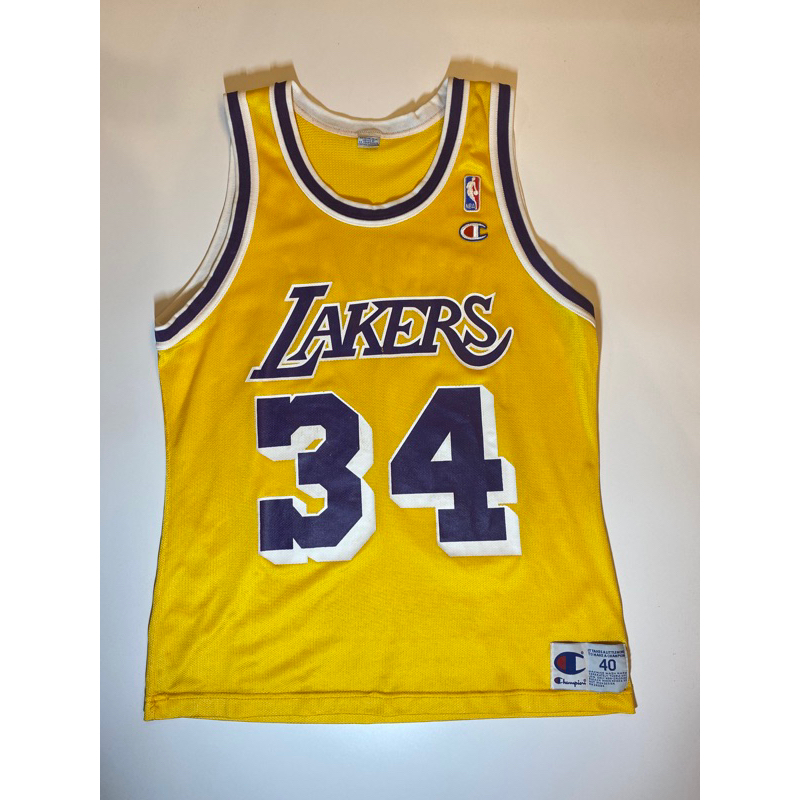 vintage champion Shaquille O’Neal Lakers 湖人隊 主場黃 新北國王配色