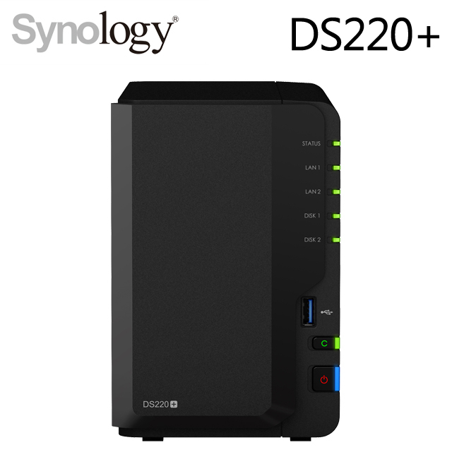 Synology 群暉科技 DiskStation DS220+ (2Bay/Intel/2GB) NAS 網路儲存伺服