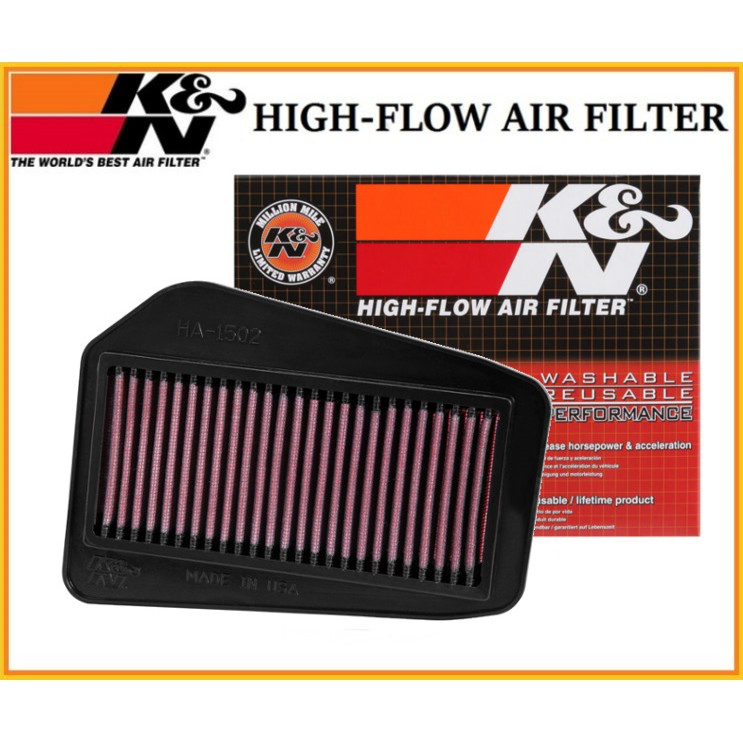[KN台灣授權經銷] K&amp;N 高流量空濾 HA-1502 適用:HONDA CBR125R CBR150R
