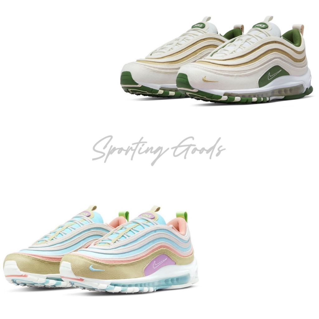 S.G NIKE AIR MAX 97 SE DM8588-100 白綠-400 薄荷綠 棕 氣墊 休閒鞋 運動鞋 男