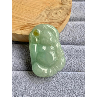 天然翡翠A貨 細糯種 果綠 黃翡 彌勒佛 掛件 翡翠珠寶 翡翠掛件 翡翠項鍊 琪臻珠寶 免運