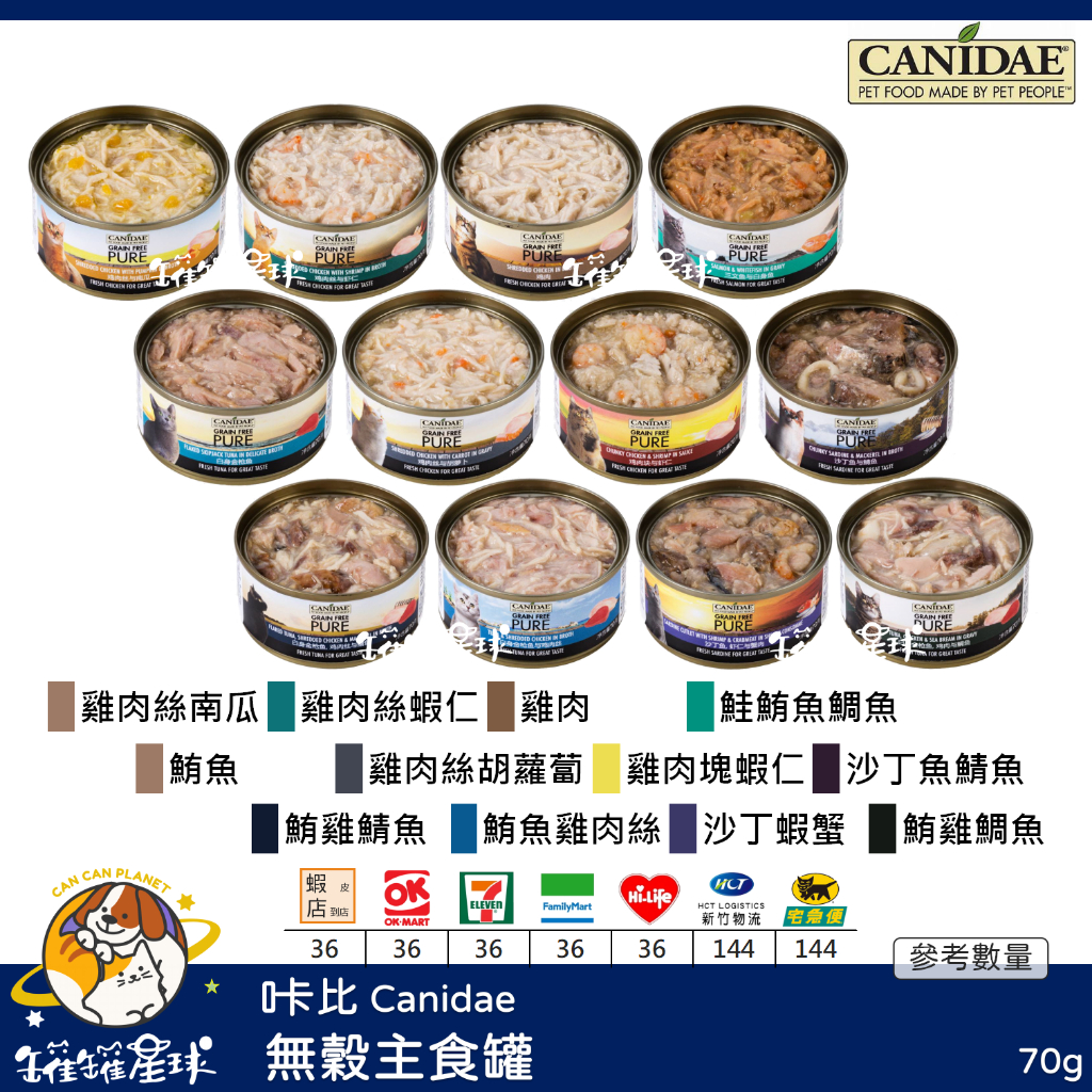 ♡罐罐星球♡咔比 Canidae 無穀主食罐 湯罐 無穀 沙丁魚 鯖魚 鮭魚 主食罐 貓罐 貓 罐 70g