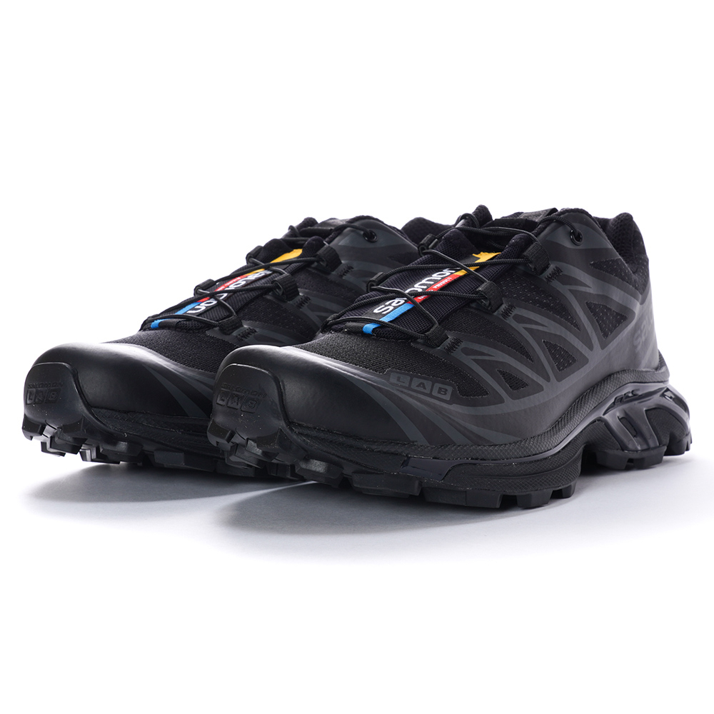 SALOMON  XT-6 黑/黑/幻灰 情侶鞋 越野 機能 慢跑鞋