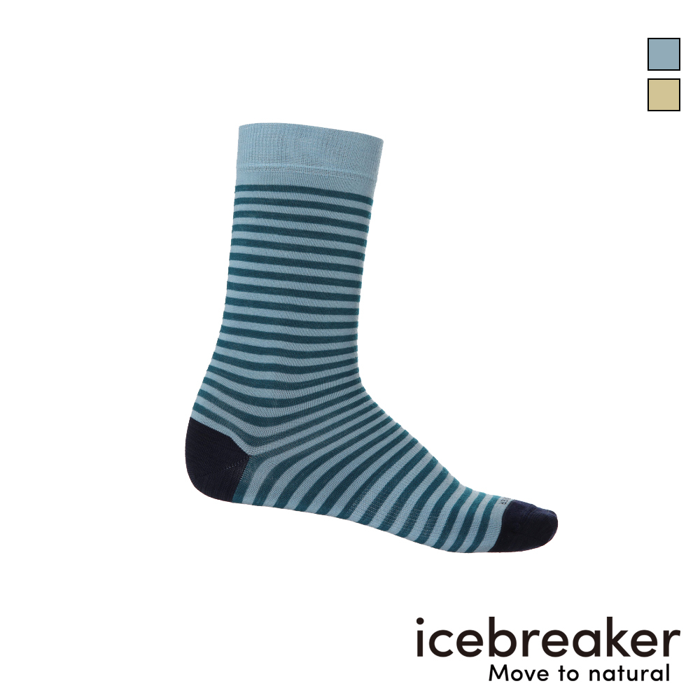 【Icebreaker】男 中筒細針織都會休閒襪