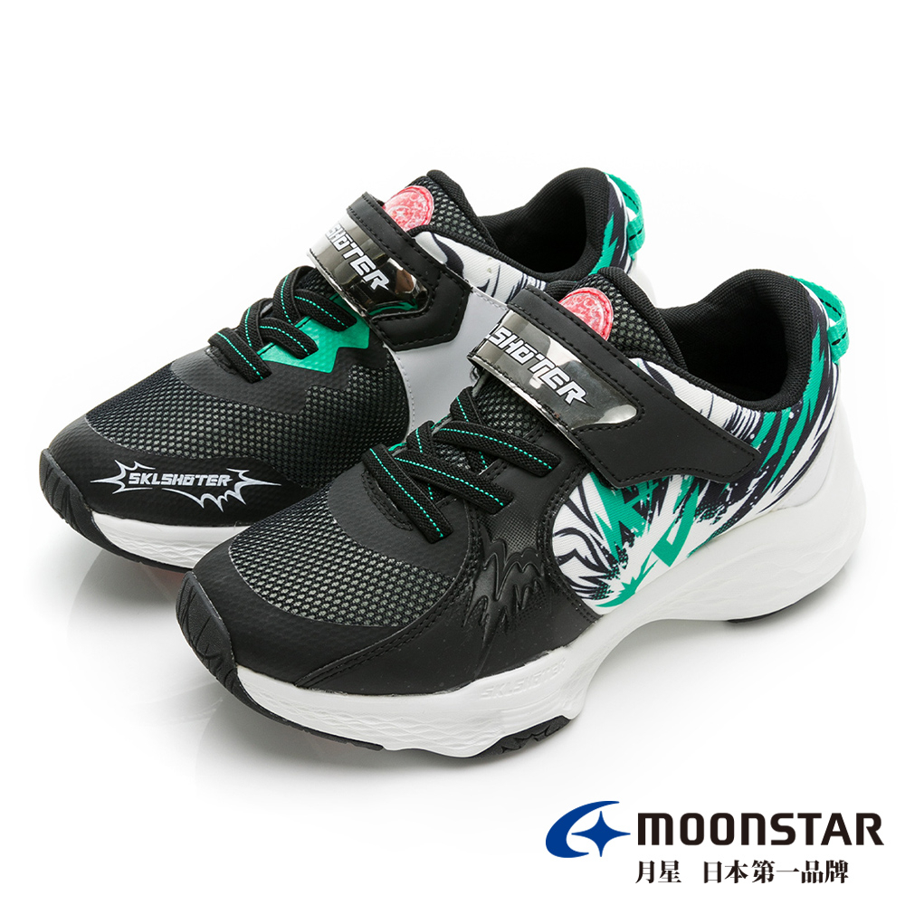 MOONSTAR 炫技者爆系列3E寬楦競速鞋 運動機能鞋 童鞋-黑色