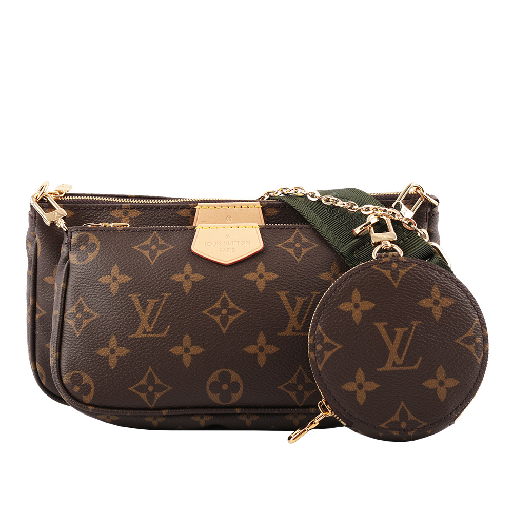 LV Monogram Multi Pochette Accessoires三合一麻將包(卡其綠) M44813