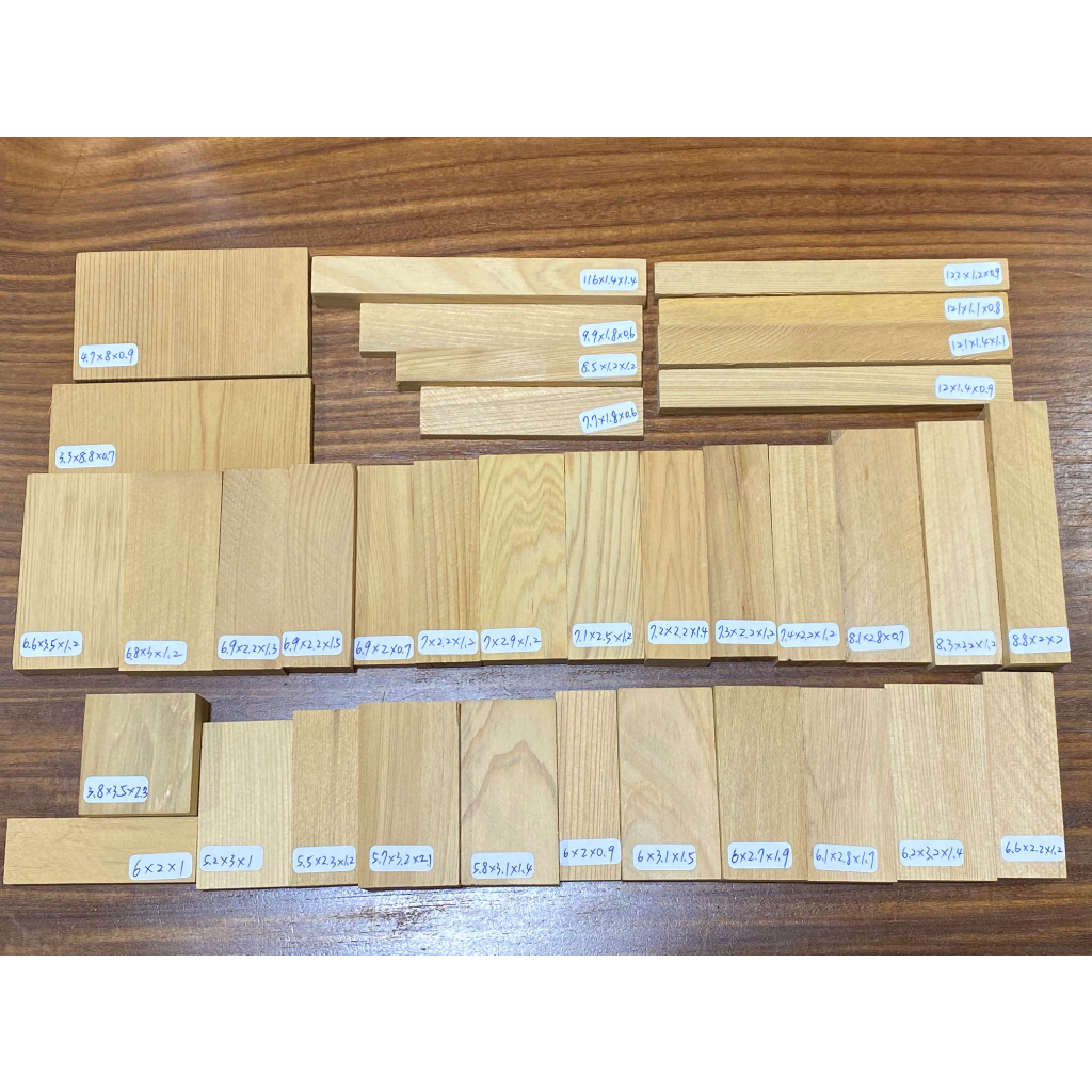 [丸木工坊] 台灣檜木塊 03 黃檜 台檜 Hinoki 紅檜 正方料 DIY 長條木料 木塊 木板 木板 小方料 雕刻