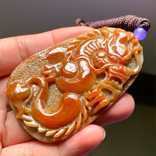 天然緬甸A貨老坑冰糯種水潤紅翡龍行天下飛龍在天龍如意萬事如意古龍種水足大塊掛件玉墜吊墜生肖龍牌玉牌項鍊胸墜墜子項鏈