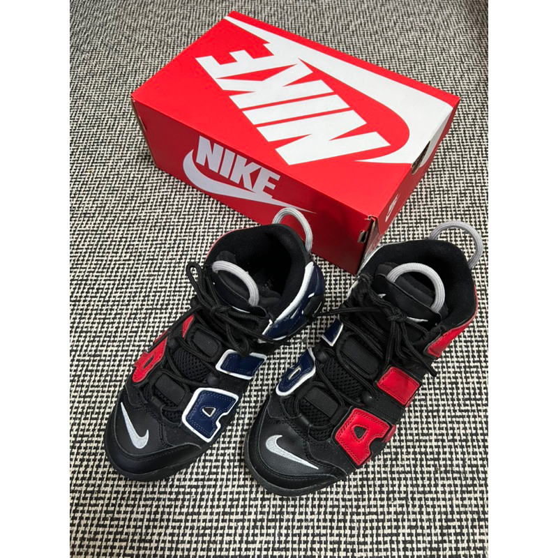 NIKE AIR MORE UPTEMPO GS 大童  女鞋 籃球鞋 黑藍紅 皮朋 鴛鴦 大AIR