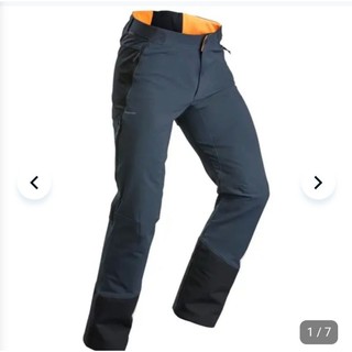 DECATHLON QUECHUA男款雪地登山健行防潑水刷毛長褲