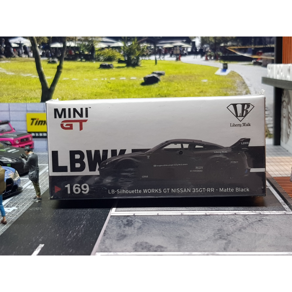 【小車停車場】Mini GT 169 LB Silhouette  GTR 日產 35GT RR Ver.1 啞光黑