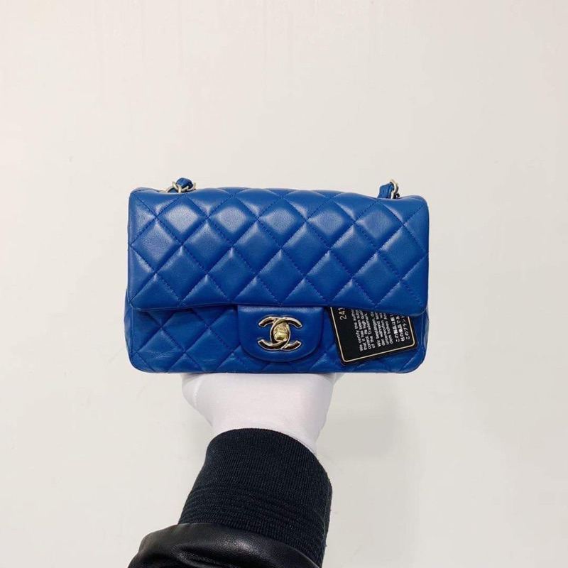 Chanel mini 20 香奈兒 寶石藍