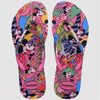 havaianas 哈瓦仕 巴西 夾腳拖 迪士尼系列 滿版 女款 米奇 米妮 粉 4147020-1749w