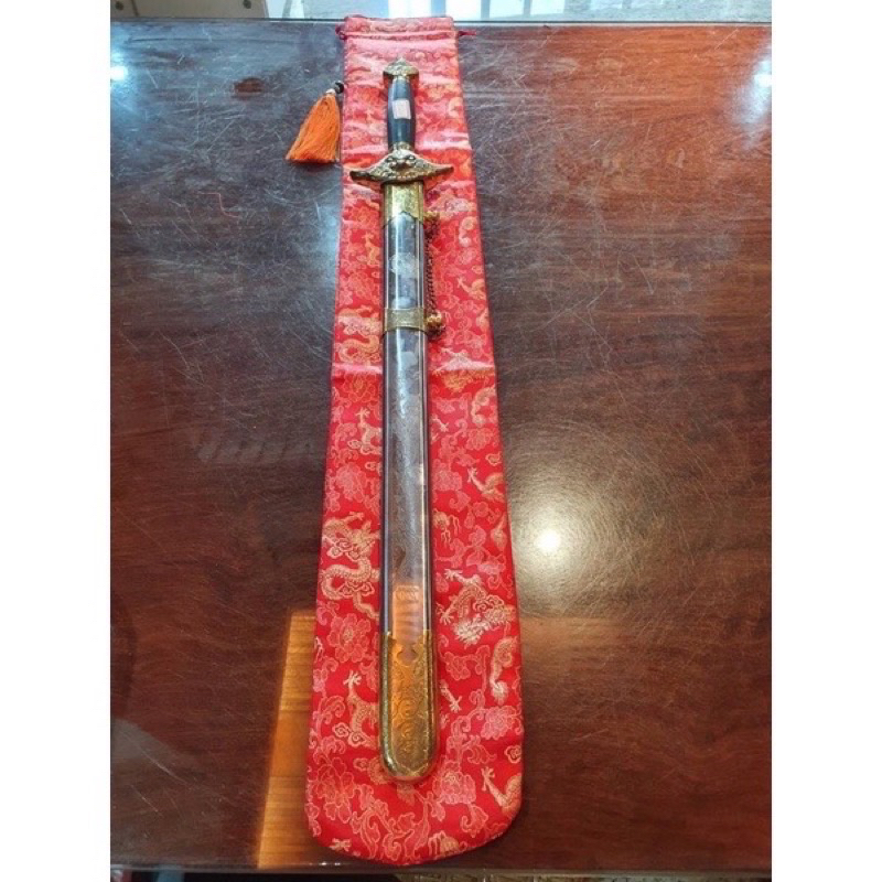 「聚善閣」 寶劍袋 龍紋布 紅色 尚方寶劍 神明寶劍用