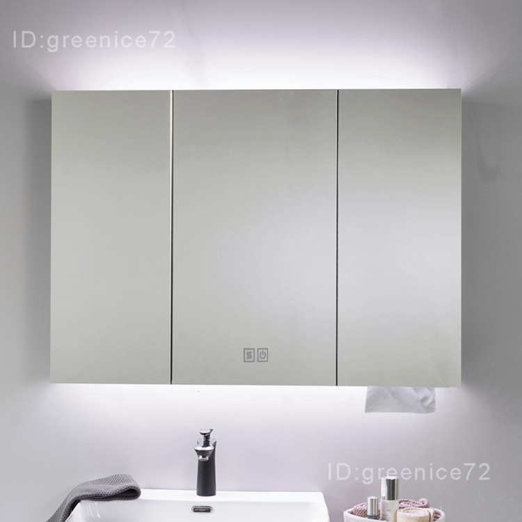【破損包賠】智能鏡櫃太空鋁掛帶LED燈鏡箱除霧簡約掛牆式鏡面櫃衛浴化妝收納Y1