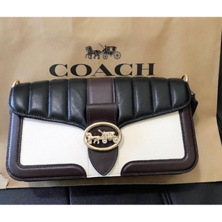Coach 斜/側/手提包👜 牛皮革配羊皮革，質感超級👍