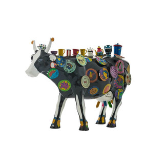 【瑞士 CowParade】彩繪牛 餐具《WUZ屋子-台北》彩繪牛 藝術品 公仔 雕像 收藏品 餐具 牛年 送禮 禮物