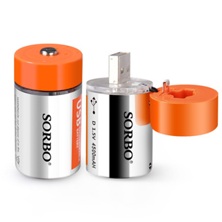 [嘉義空拍] Sorbo家用充電鋰電池1號電池1.5v 4500mAh大容量 2000次循環 可靠經濟 熱水器適用