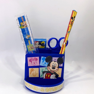 ‼️絕版‼️全新現貨 disney 迪士尼 米奇 筆筒 文具收納 孩童學習 鉛筆 造型橡皮擦 尺 削鉛筆 安全剪刀