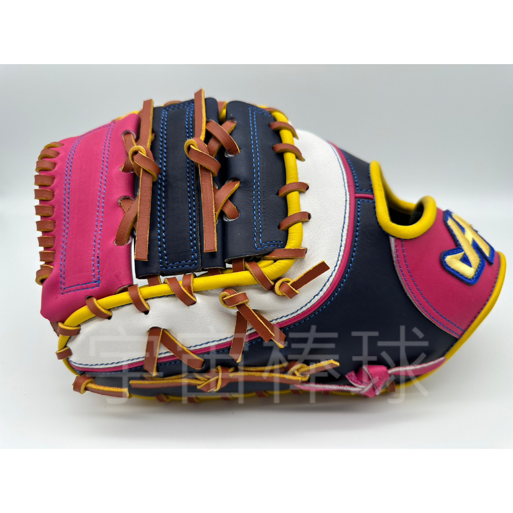 ※宇宙棒球※HA HATAKEYAMA PRO 【反手】棒壘球手套 外銷特別訂製款 一壘手用 粉紅/深藍/白