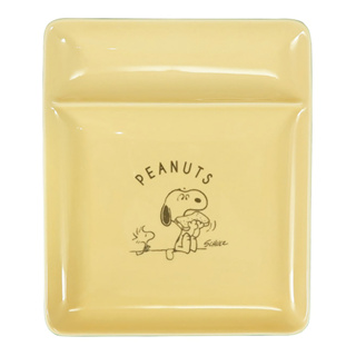 日本山加 YAMAKA 日本製 Snoopy 陶瓷吐司盤 史努比 淡黃色 SJ21904