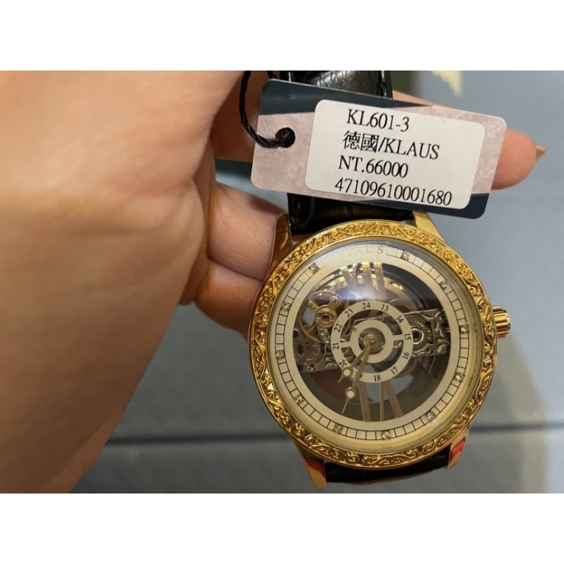 KLAUS 克勞斯機械鏤空皮錶帶手錶 KL601 （含運）