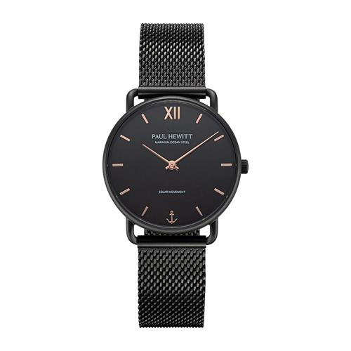 PAUL HEWITT德國設計師品牌手錶 | Solar Watch Sailor 黑殼黑面光動能海洋鋼腕錶
