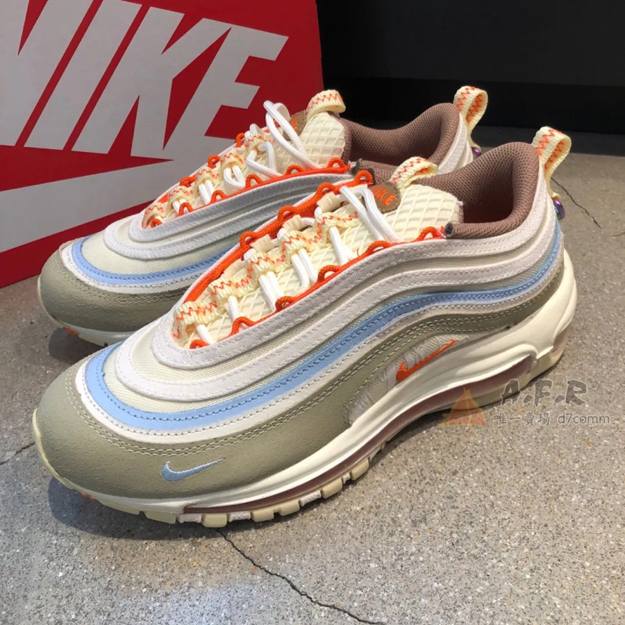 Nike Air Max 97 卡其 綠 橘 棕綠 米白 奶油 復古 氣墊鞋 休閒鞋 男鞋 女鞋 DX6037-781