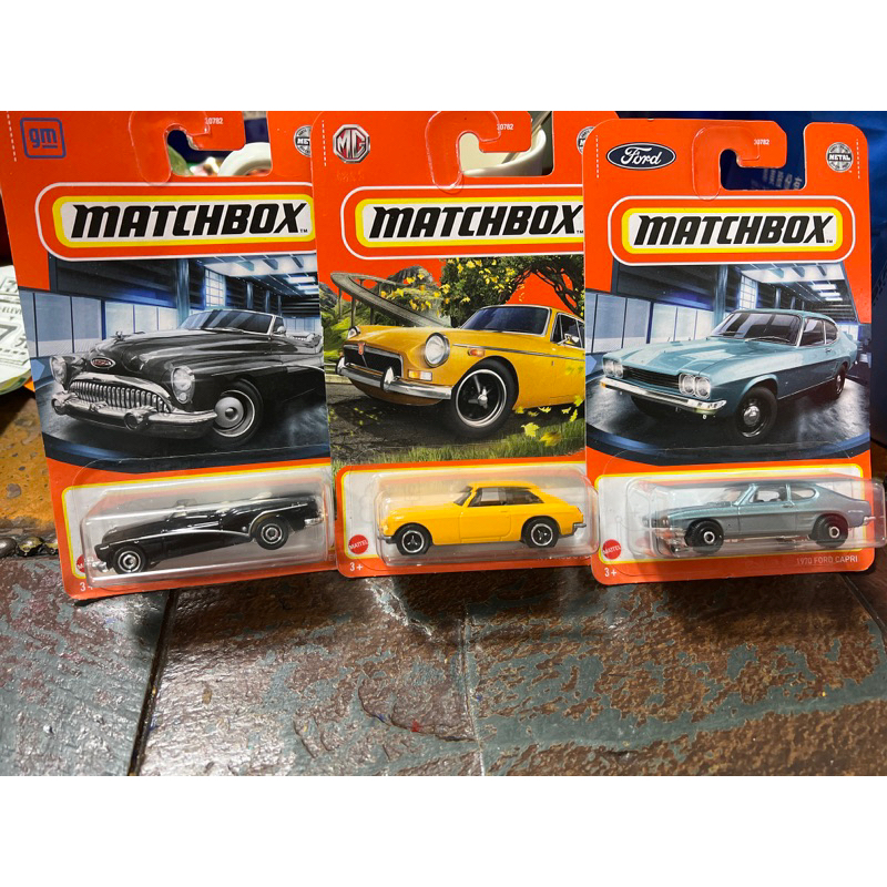 Matchbox 1953 Buick skylark Ford Capri MGB GT coupe