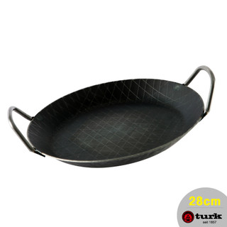 【德國turk土克鐵鍋】贈木製鍋鏟 熱鍛 雙耳 平底鍋 28cm 鐵鍋 65928 台灣獨家總代理經銷 炒鍋 露營 野餐