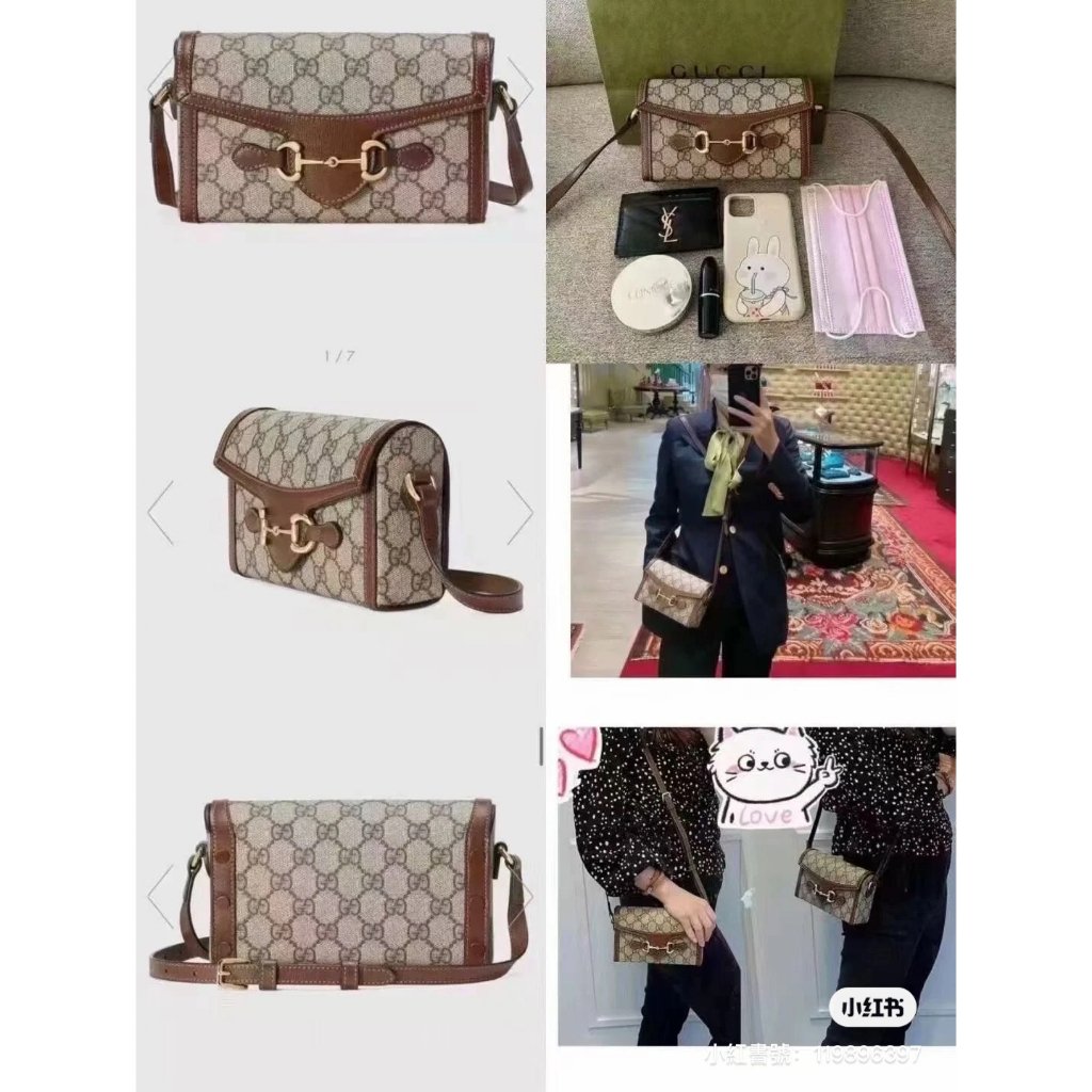 ♚KK SHOP♚ Gucci Horsebit 1955系列迷你手袋  ‎699296 92TCG 8563