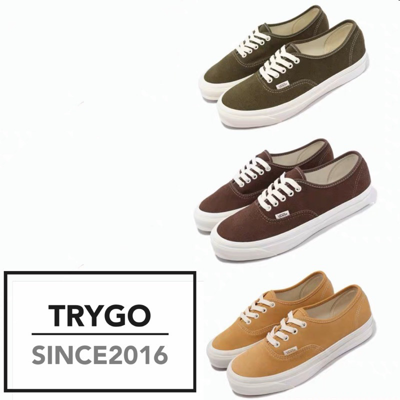 TRYGO｜VANS VAULT OG AUTHENTIC LX 23SS 麂皮 芥末黃 墨綠 咖啡色