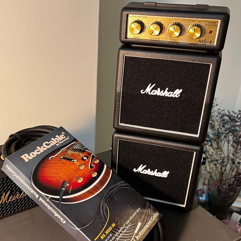 Marshall MS-4 電吉他 雙層 迷你 音箱 2W 【可加購導線、9v變壓器】