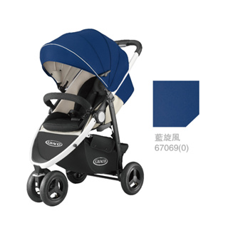【GRACO】 3輪單向豪華型嬰幼兒手推車Citi Trek 藍旋風 展示福利品 原廠保固一年