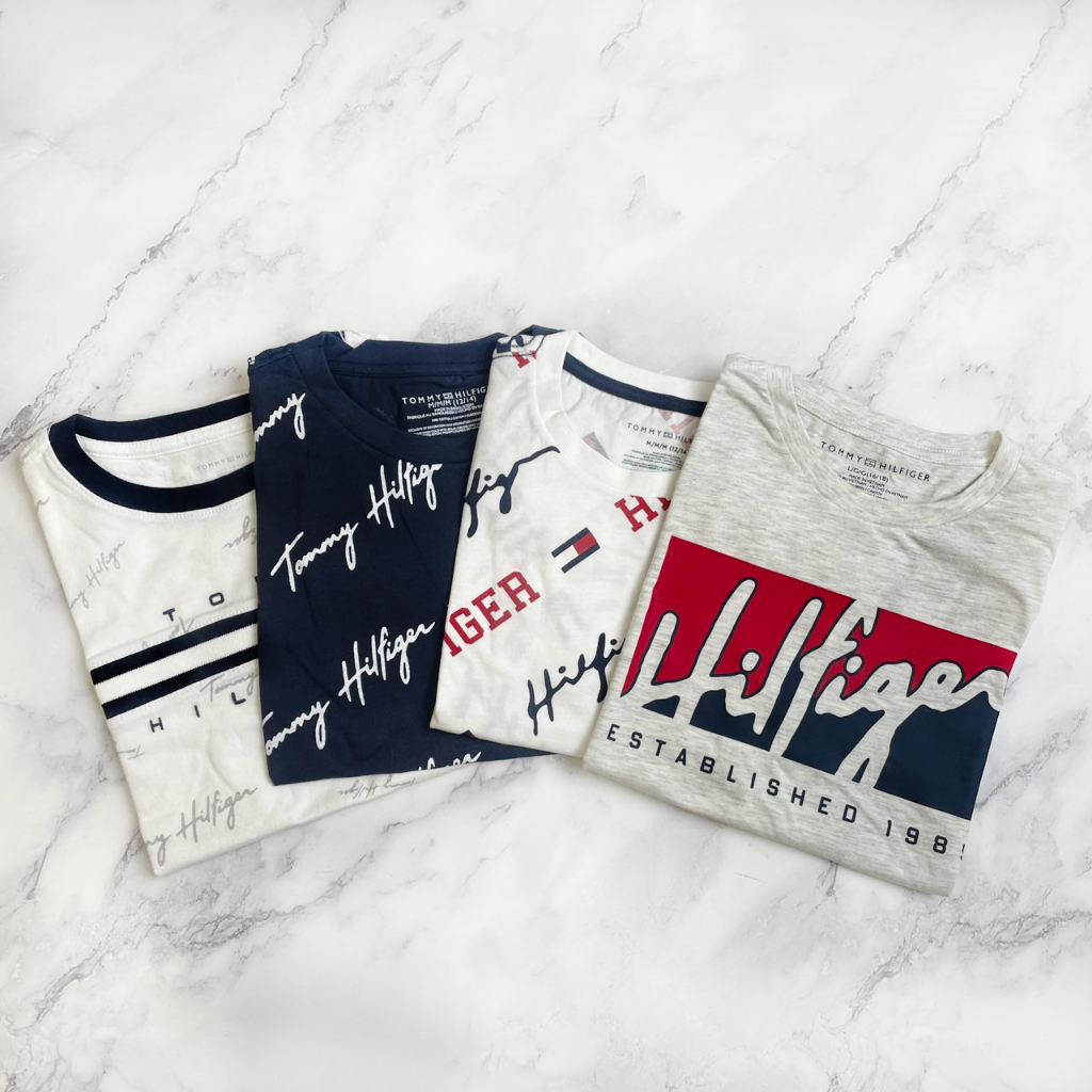 Tommy Hilfiger 青年版 滿版 短Tee 情侶裝 TOMMY 短袖 男女皆可穿