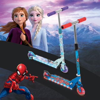 【i-smart】Huffy迪士尼正版授權發光輪折疊滑板車(福利品)蜘蛛人/冰雪奇緣