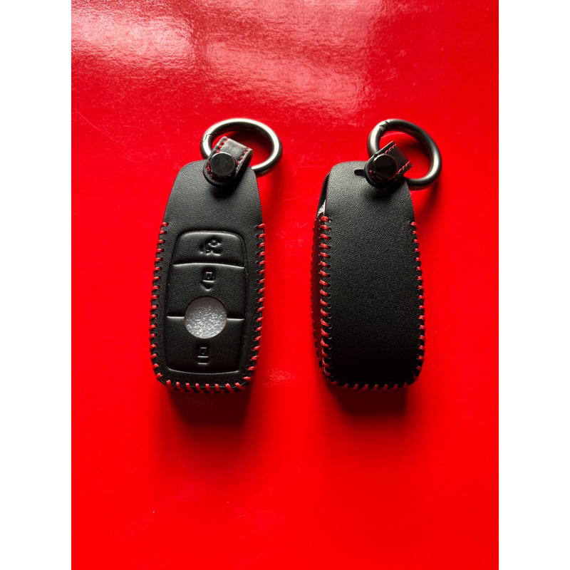 現貨‼️賓士 汽車鑰匙皮套 頭層真皮 手工縫製皮套 鑰匙圈 適用 E-CLASS W213 E200 E300 E400