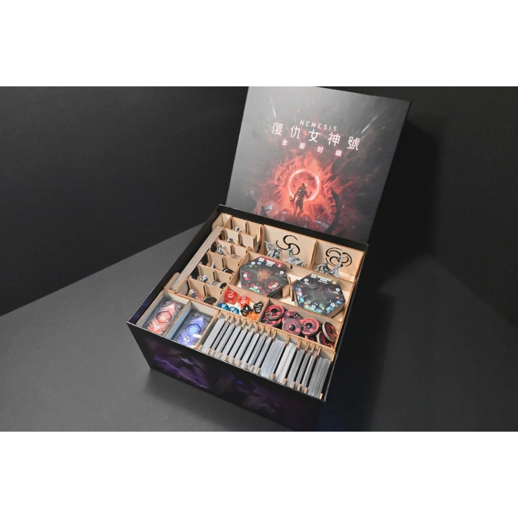 【桌遊侍】復仇女神號：全面封鎖 烏鴉盒子《免運》正版實體店面快速出貨.木盒.收納.支援厚套.免膠組裝.桌遊收納盒