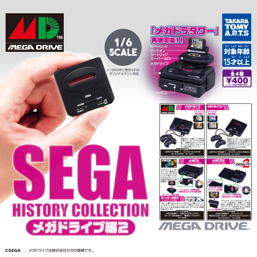 『現貨便宜賣』T-Arts 1/6 SEGA主機編年史 Mega Drive篇2 一套四顆