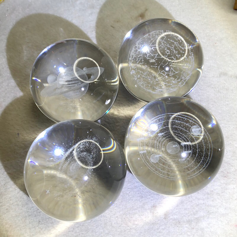 各式圖案六公分水晶球含燈座 #1767/1768/1769/1770