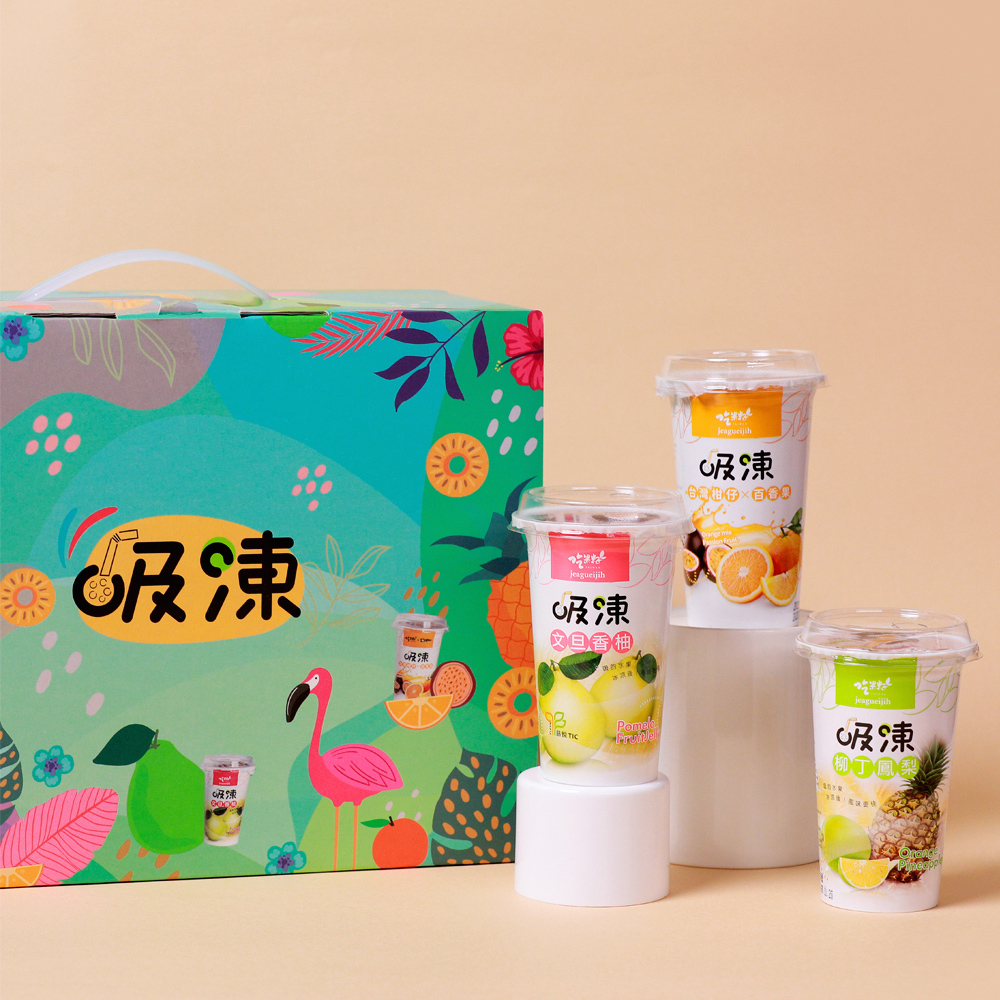 【吃果籽】綜合水果 吸凍禮盒 220g x 12入 (各口味4杯)