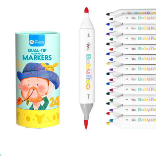 【JoanMiro 原創美玩 】兒童雙頭可水洗彩色筆(24色) JM80479 兒童美術