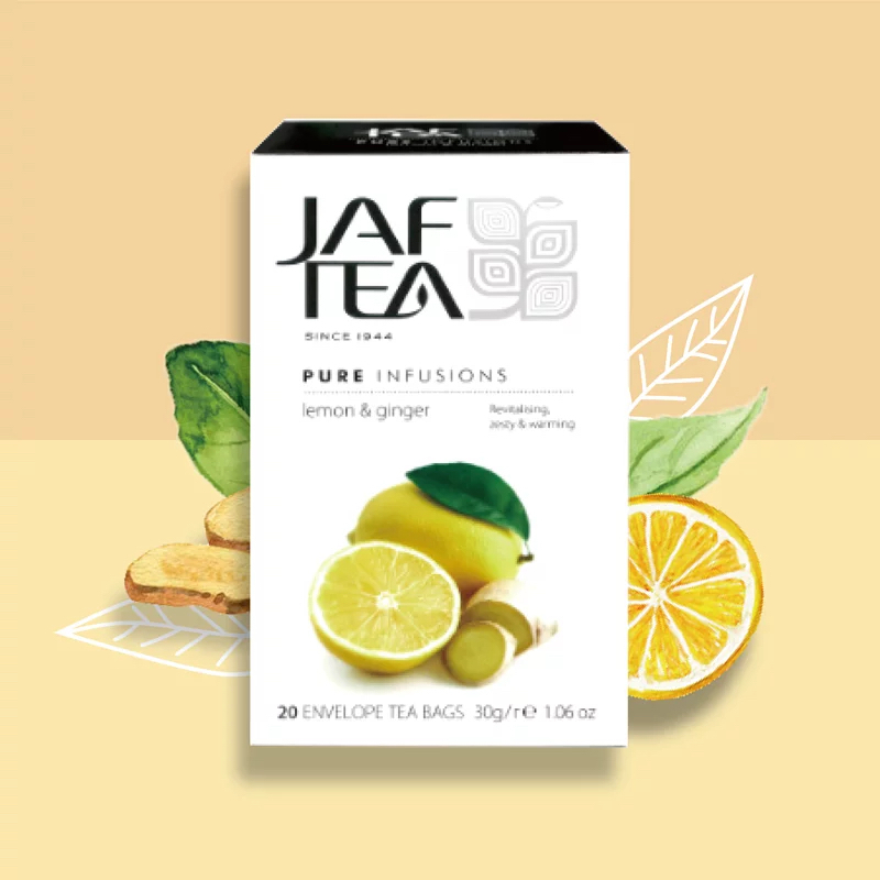 🎁🎉75折優惠🎉🎁 JAF TEA 檸檬生薑純粹草本保鮮茶包 (無咖啡因) 【斯里蘭卡頂級錫蘭紅茶品牌】