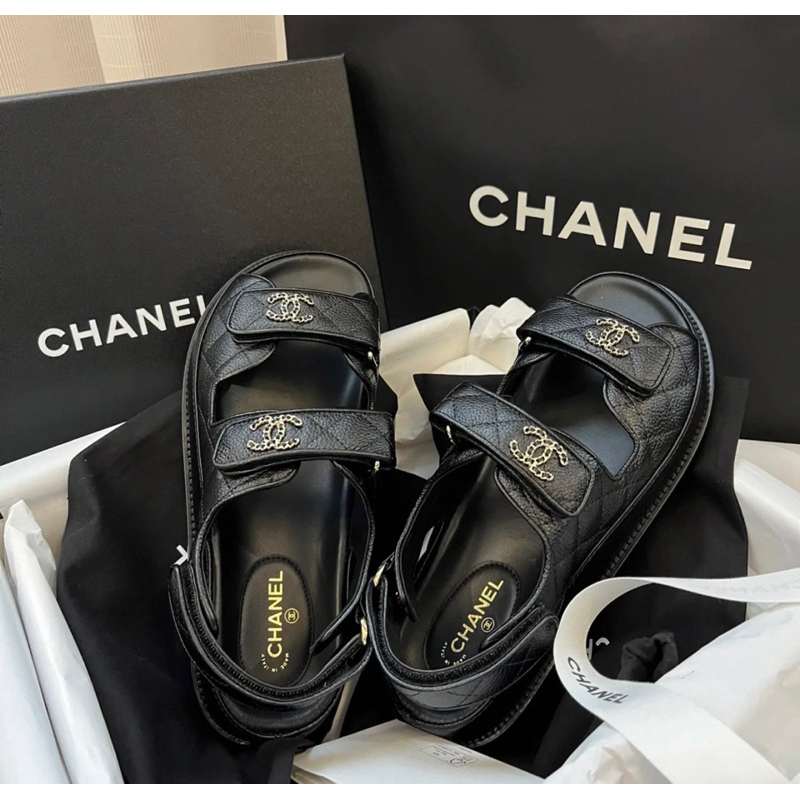 台灣現貨 Chanel 經典魔鬼氈涼鞋😍 尺寸38 非常難買～