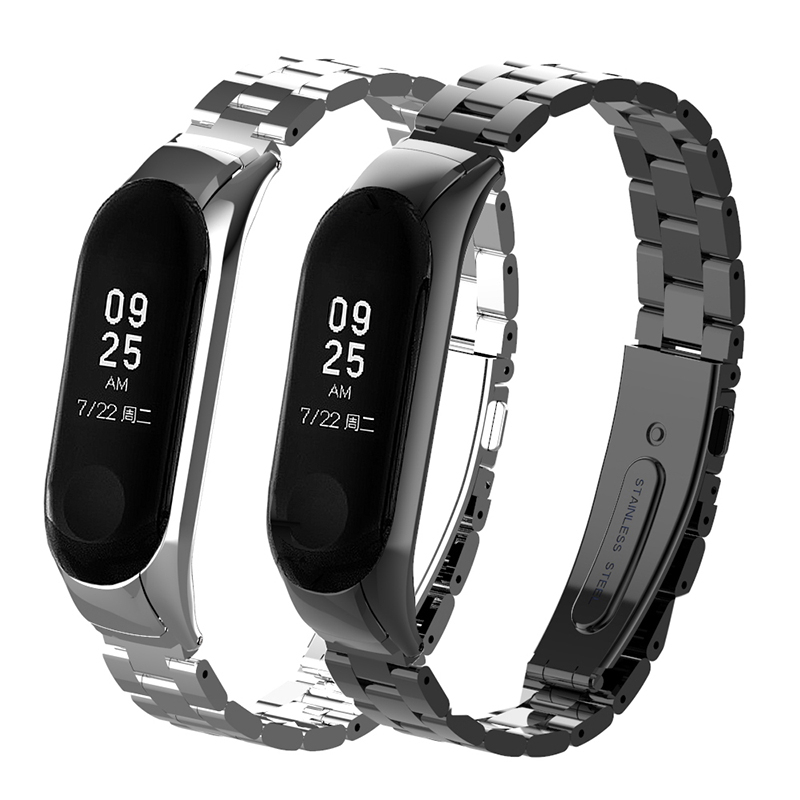 小米手環 3代 4代 專用 不鏽鋼 金屬 錶帶 (附錶帶調整器) 手錶帶