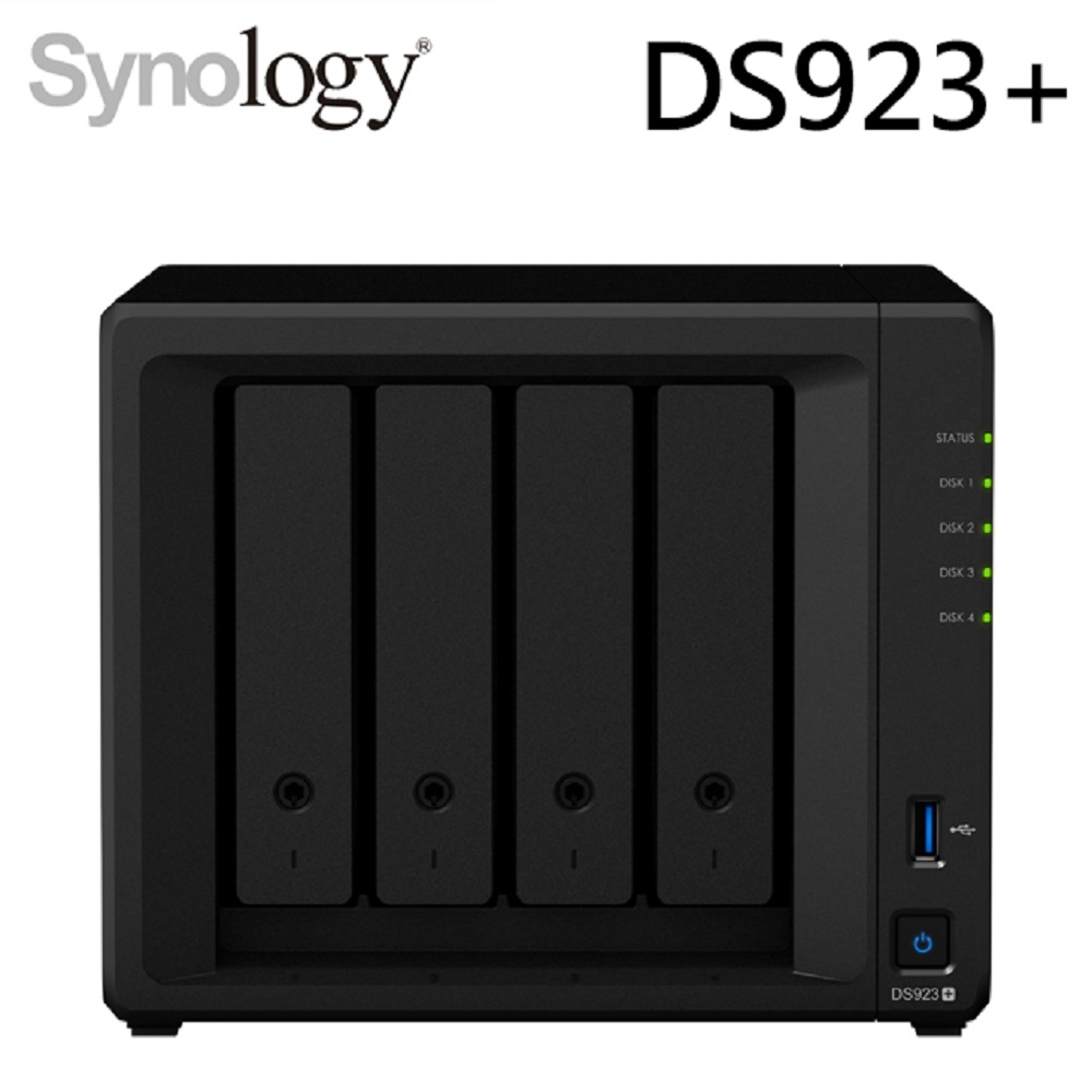 Synology 群暉 DS923+ 4Bay 雙核心 4GB NAS 網路 網路儲存伺服器 伺服器
